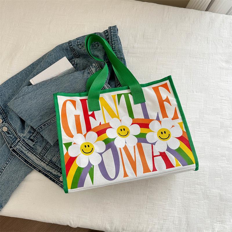 

Сумка-тоут из холста, женская, весна-лето, новая модная сумка для поездок на работу, большая вместимость, повседневная, простая, на одно плечо, сумка для мам