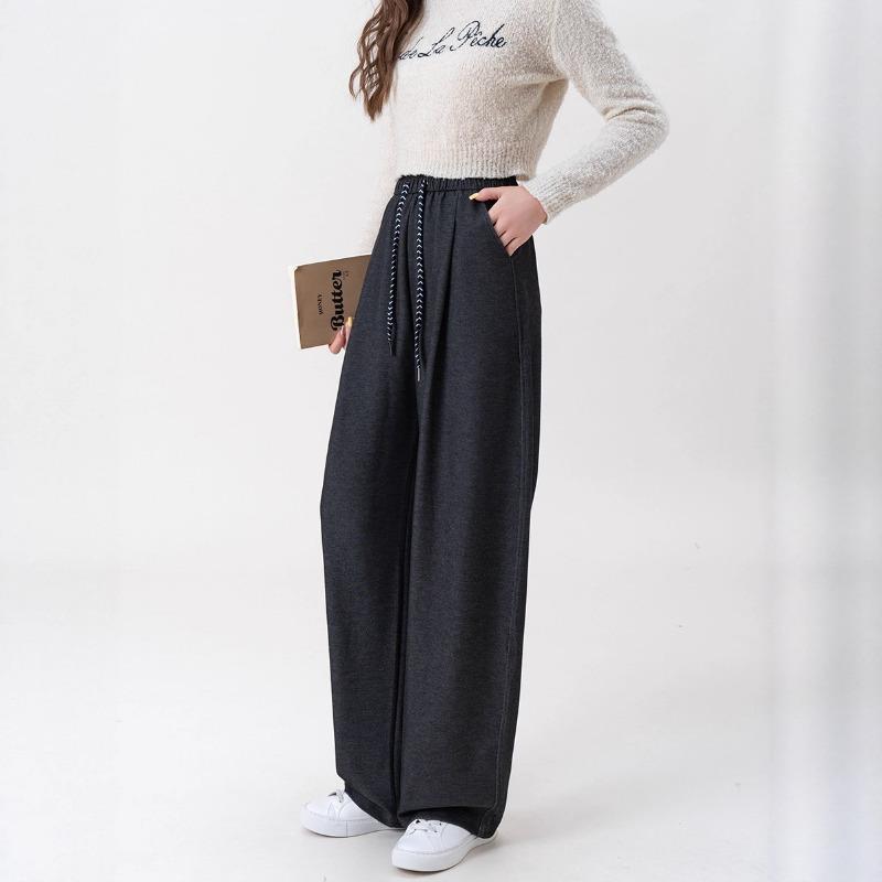 Scimitar pants women's autumn models, new denim blue high waist loose and thin sports casual banana pants