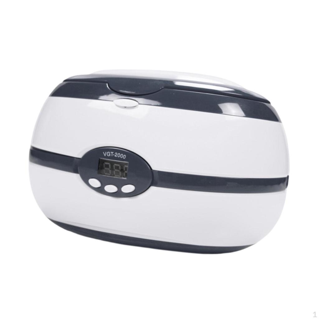 Ultrasonic Jewelry Cleaner Quiet for Manicure Stones Makeup Brushes