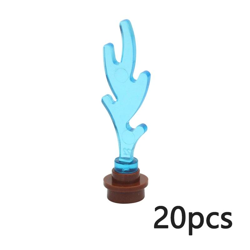 MOC Bonfire Bricks Accessories 37762 37775 Wave Candle Holder Flame Candlestick Model Educational Fire Toy Building Blocks Kids
