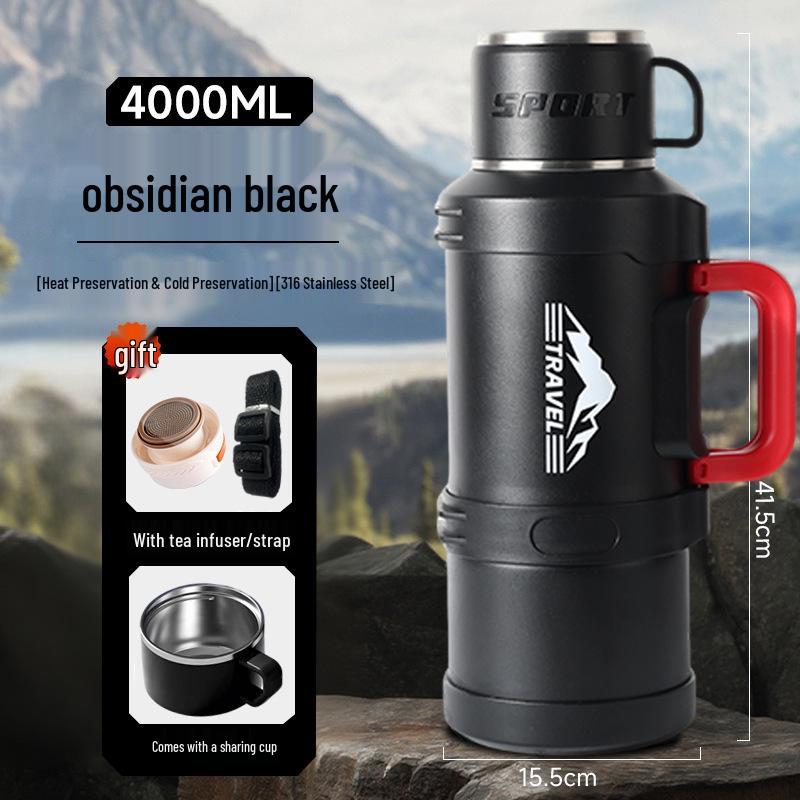 Large Portable Thermos Flask Water Bottle - Outdoor & Household Hot Water Cup