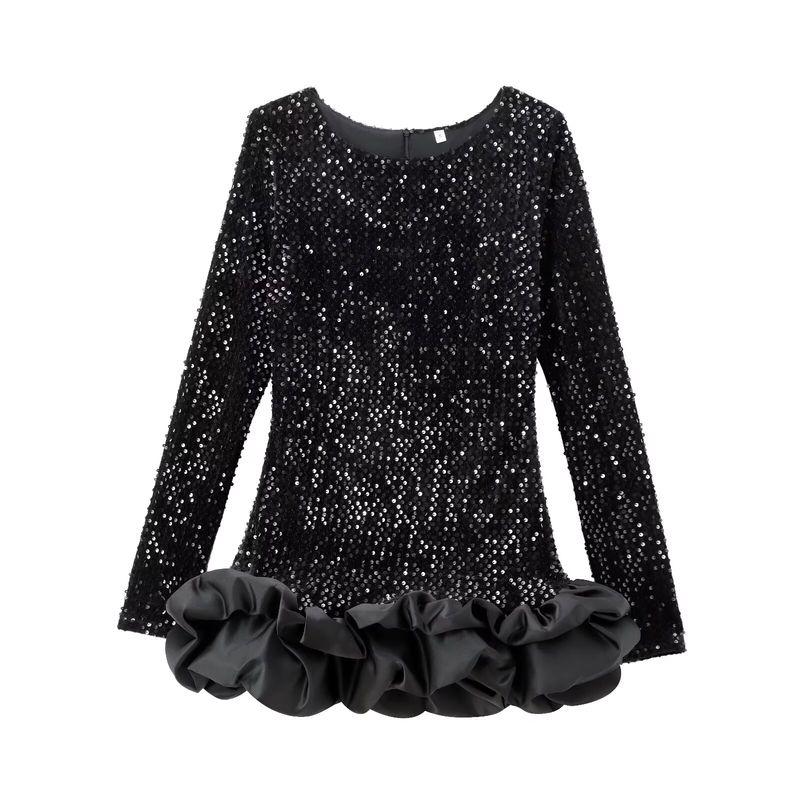 Kaslead New Arrival Women's Clothing Fashion Style Fashion Minimalist Ballet Style Dress Long Sleeves Dress
