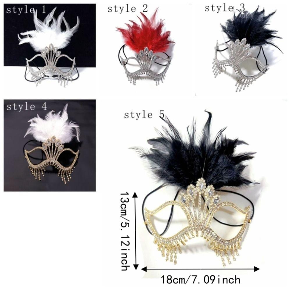 Creative Rhinestone Mask High-End Sparkle Masquerade Mask Half-Face Mask Carnival Parties