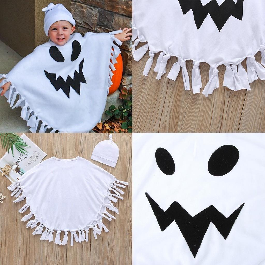 Soft And Comfortable Ghost Cloak Cape Halloween Cosplay Costume For Toddlers