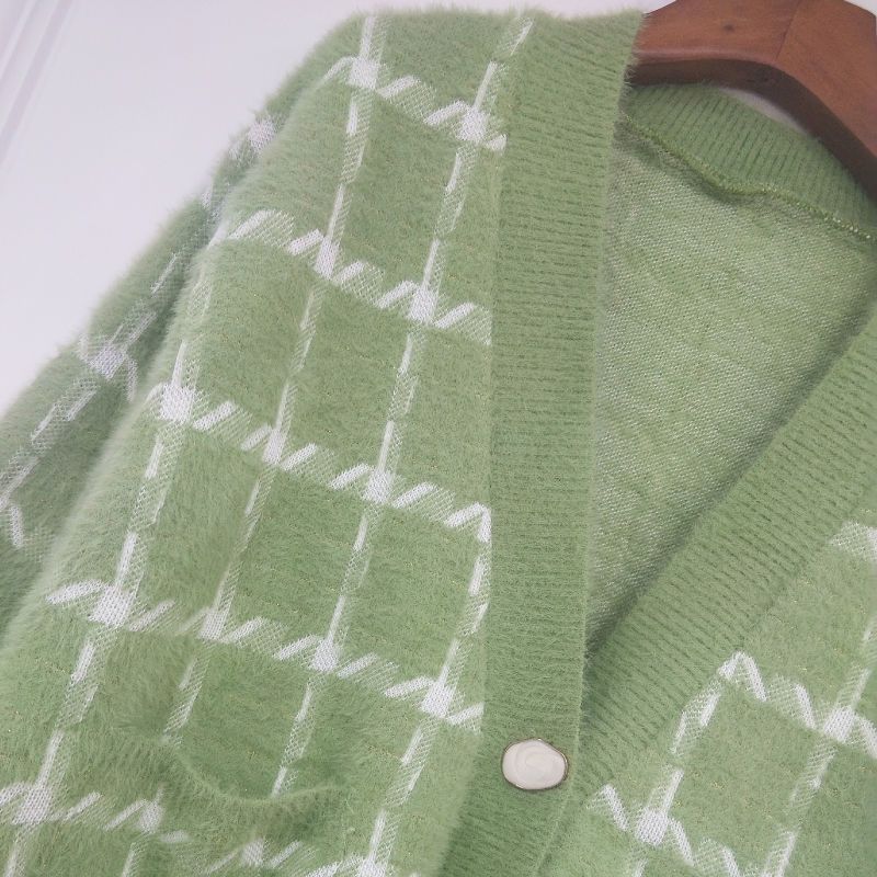 Knitted Cardigan Women Sweater Autumn Loose Coat 2023 Casual Long Sleeve V Neck Outer Button Lazy Sweater Cardigan Female Coat