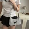 Chic And Stylish Women's Butterfly Underarm Bag In Black White Khaki And Silver Colors