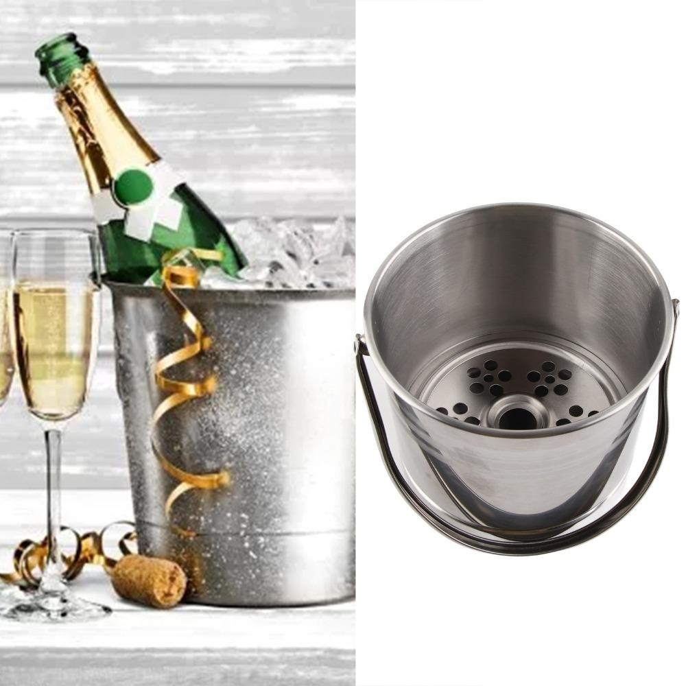 3 piece With Filter Plate Insulated Ice Bucket 1L Bar Ice Container Parties