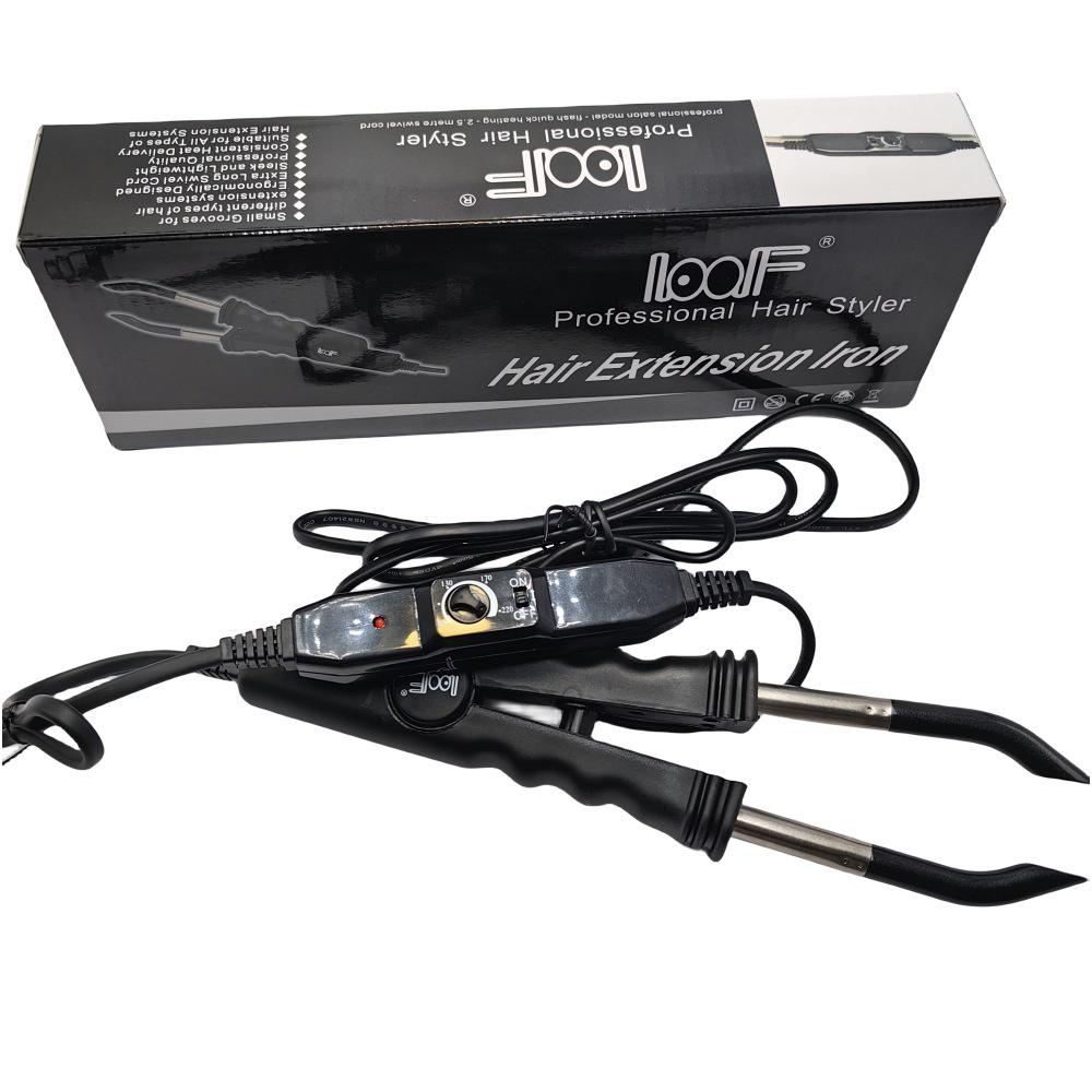 

LOOF Adjustable Temperature Nano Hair Extension Flat Head Pliers JR-618 US Standard чёрный