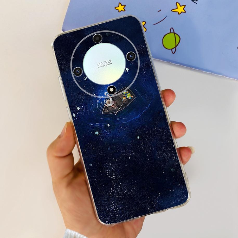 For Honor X9b 5G Case 2023 Fashion Flower Clear Silicone Soft Back Cover For Honor X9a RMO-NX1 Funda HonorX9 X 9 X 9B X 9A Coque