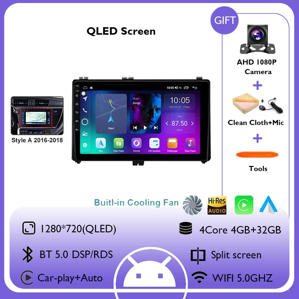 Android 14 Car Radio For Toyota Auris 2016 2017 2018 Corolla Hybrid Carplay Android Auto Multimedia Player DSP Stereo 4G Wifi