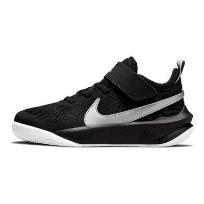 Team Hustle D10 PS Siyah Metalik Gümüş Çocuk Spor Ayakkabısı Volt Beyaz CW6736-004