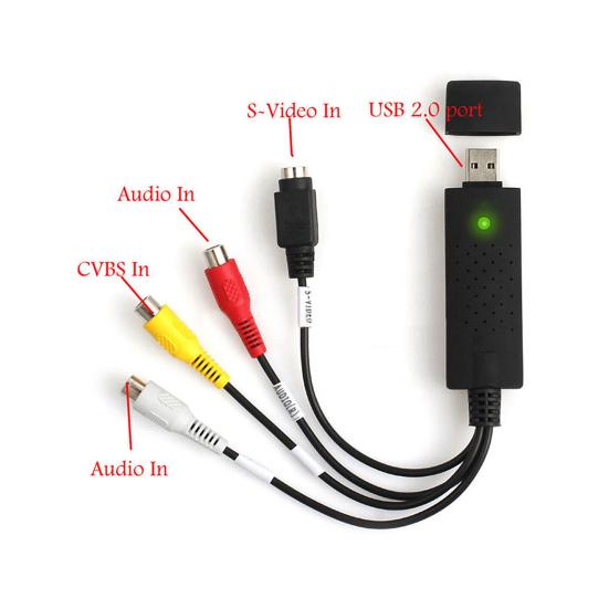 USB 2.0 Video Audio VHS to DVD HDD Converter Capture Card Scart RCA Adapter