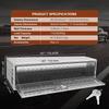 Underbody Truck Box, 60"×24"×24" Pickup Storage Box, Heavy Duty Aluminum Diamond Plate Tool Box with Lock and Keys, Waterproof Trailer Storage Box