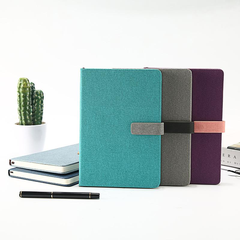 New Contrast Color Hardcover Cloth Notepad Student Diary Wireless Binding Gift Stationery Customized Logo 100 Sheets