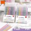 8/12/18/24Pcs Glitter Gel Pens With Shiny Sparkle Ink And Vibrant Colors Perfect For Journaling Drawing Diy Crafts School Use