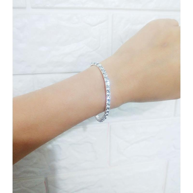 Diamond Versatile Temperament Bracelet for Women's Cold Style Fashion Bracelet Korean Version Simple and Versatile Elastic Bracelet