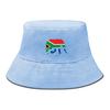 Elephant Flag of South Africa Print Bucket Hat , Patriotic Fisherman Cap Lightweight Fit Summer Fishing Hat