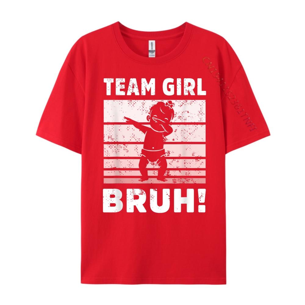 Family Team Girl Bruh Gender Reveal Party Announcement Cotton Graphic Tees Long Sleeve TShirt Men Designer Clothes
