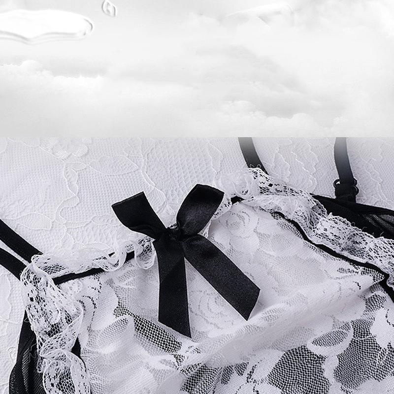 Mašle Krajka Cosplay Služka Uniforma Lingerie Sexy Halloweenské Kostýmy pro Hraní Rolí