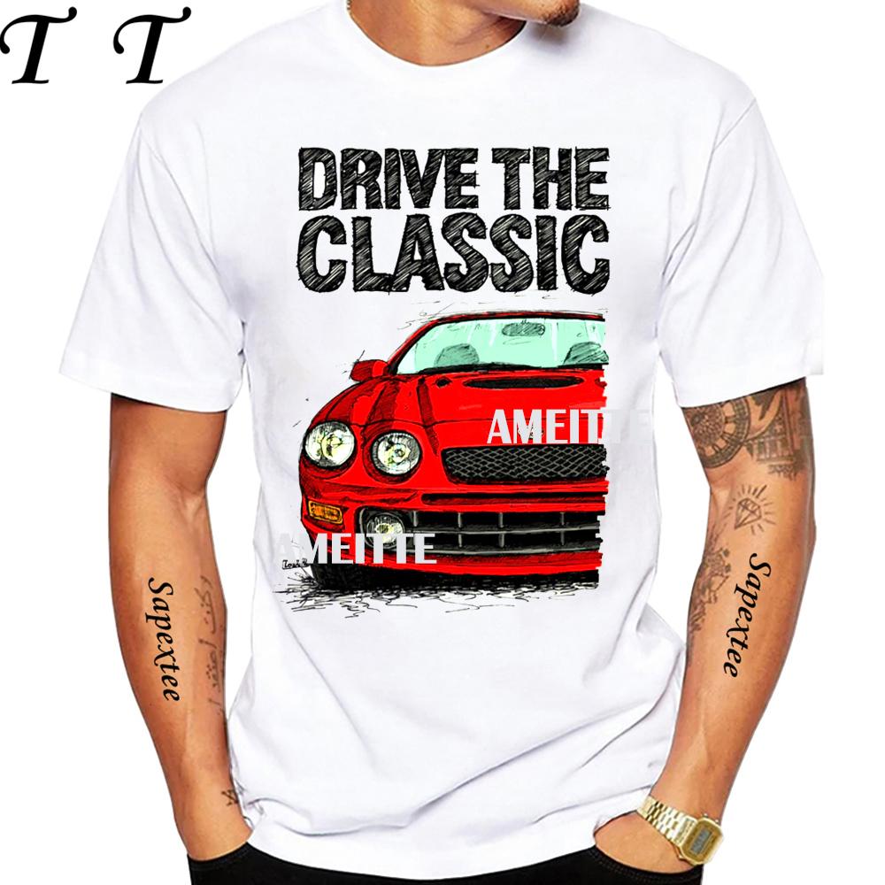 Drive The Classic Celica 6 Generation ST205 GT4 90's T-shirt Men Short Sleeve Hip Hop Boy Casual Tshirt Japan Car White Tees