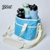 Front Pocket Drink Bag Family Size 4-Compartment with Adjustable Strap Multiple Tumbler Carrier Caddy