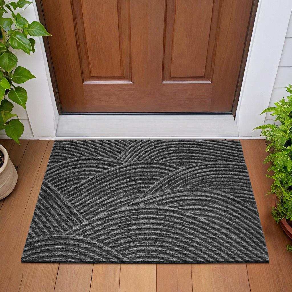 Geometryczna wycieraczka 3D antypoślizgowa profesjonalna mata wejściowa - super chłonna, pyłoszczelna, trwała i zmywalna do domu/biura