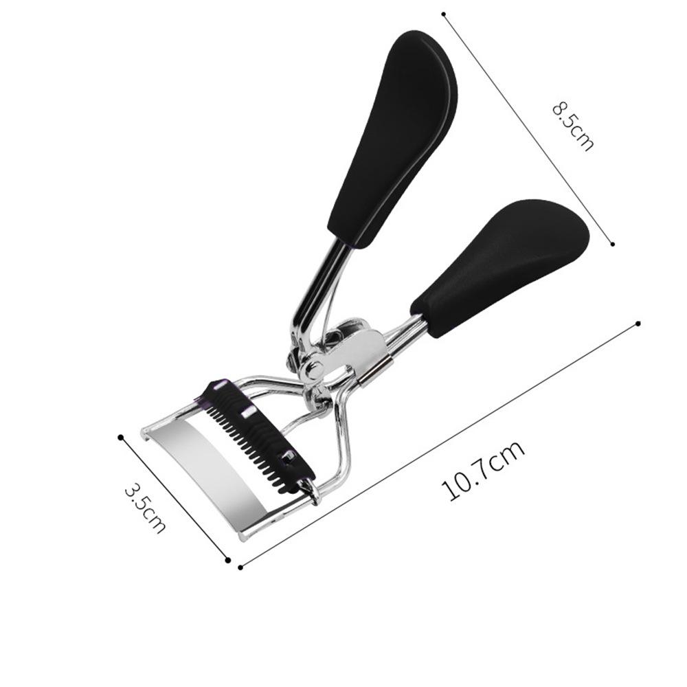 Portable Stainless Steel Eyelash Curler with Comb and Wide-Angle Curling Tool