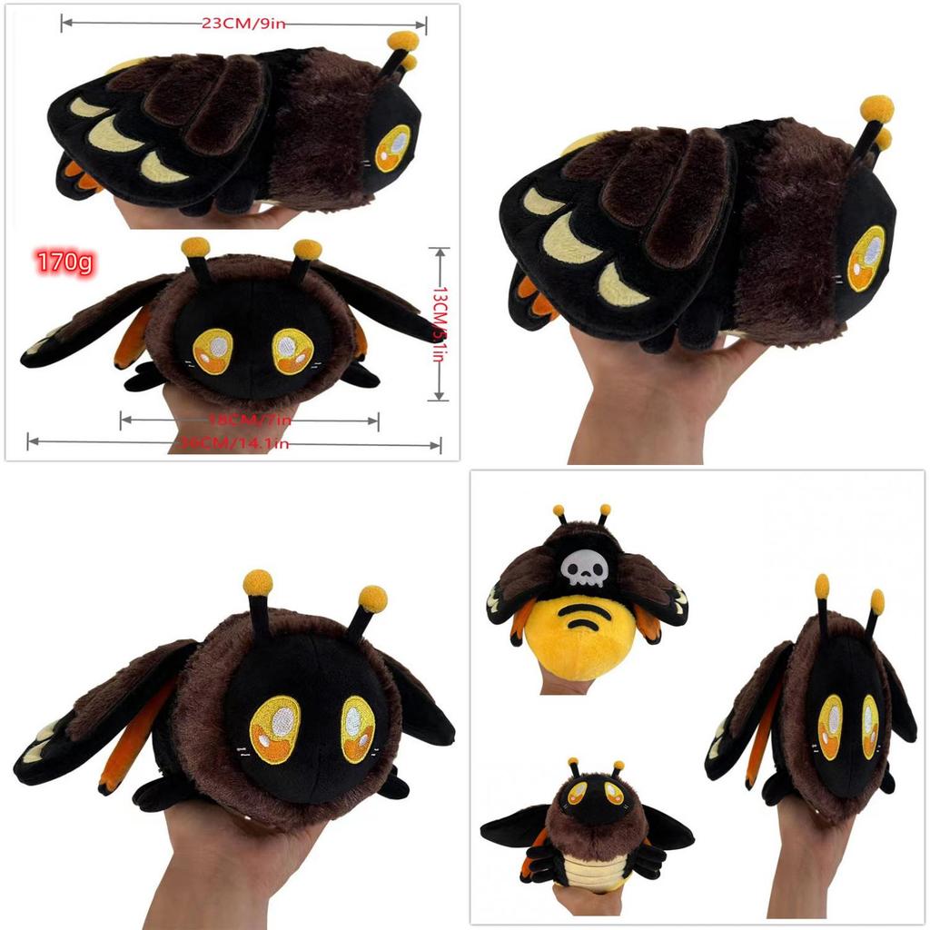 Death's Head Hawkmoth Plush Toy Crystal Ultra Soft 23cm Non-cartoon Animal Design