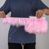Feather1 Meter Turkey Marabou Feather Trim Fringe Pink Turkey Feathers Ribbon for Clothes Ribbon Feather Skirt Sewing Plume Decoration