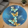 1pc Butterfly Circle Round Chair Mat Area Rug - Non-Slip, Floor Mat for Office, Bedroom, and Indoor Decor C1125166