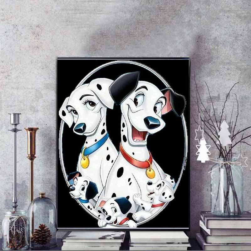 Disney Pittura con Diamanti Pongo Famiglia Petty Ritratto Tema Illustrazione Carino Fai da Te Mosaico di Strass Kit Punto Croce Ricamo Regalo Decorazione per la Casa