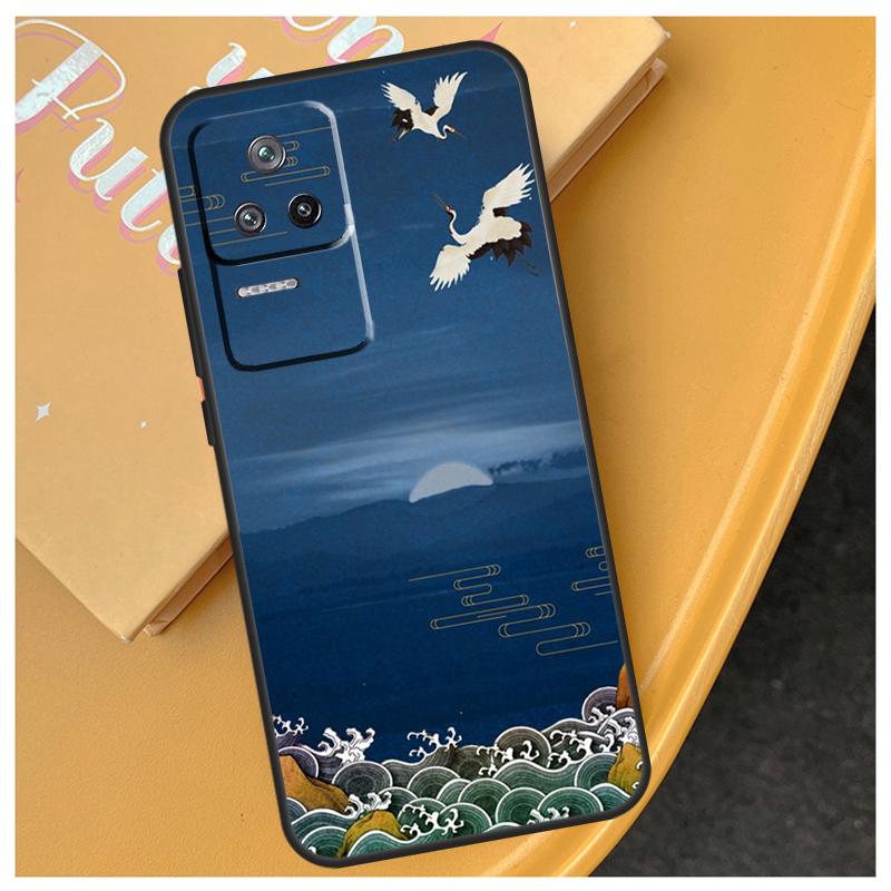 Art Crane Waves Funda For Xiaomi 17 Pro Max 13T 14T 15T 14 15 Ultra POCO X7 X5 X6 F5 F6 F7 Pro F8 Ultra Case