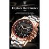 POEDAGAR Luxury Military Watch For Men Waterproof Luminous Chronograph Date Wristwatch Stainless Steel Quartz Watches