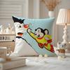 The Mighty Mouse Playhouse Cushion Cover Anti-dustmite Pillowcase Invisible Zipper Silky Short Plush Sofa Cushion Cover