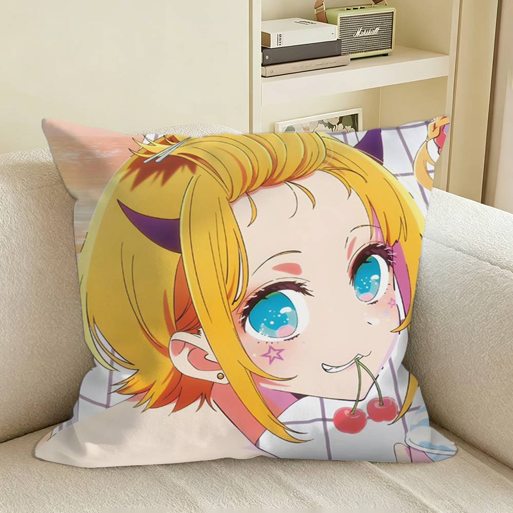 Lovely MMemCho Oshi noKo Anime Square Sofa Pillow Cover Solid Color Living Room Home Decor Cushion Case