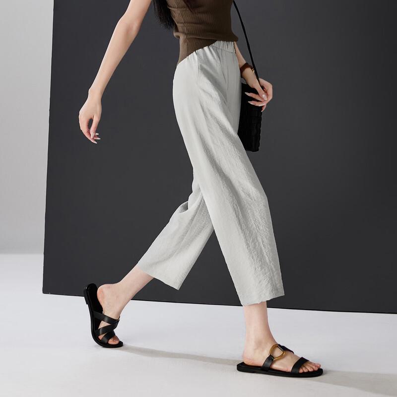SOFSIL Women's Mulberry Silk Blend Straight-Leg Pants
