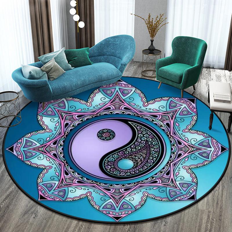 Schéma Tai Chi Bagua Kruhová podložka na koberce Malé koberečky do ložnice Koberec do umývárny Podložka pro domácí mazlíčky