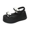 Modes Sieviešu Platformas Sandales JAUNAS Vasaras Dizaineru Zemas Papēžu Masīvi Apavi 8CM Pludmales Iešļūcenes Sieviešu Gladiators Sporta Sandales