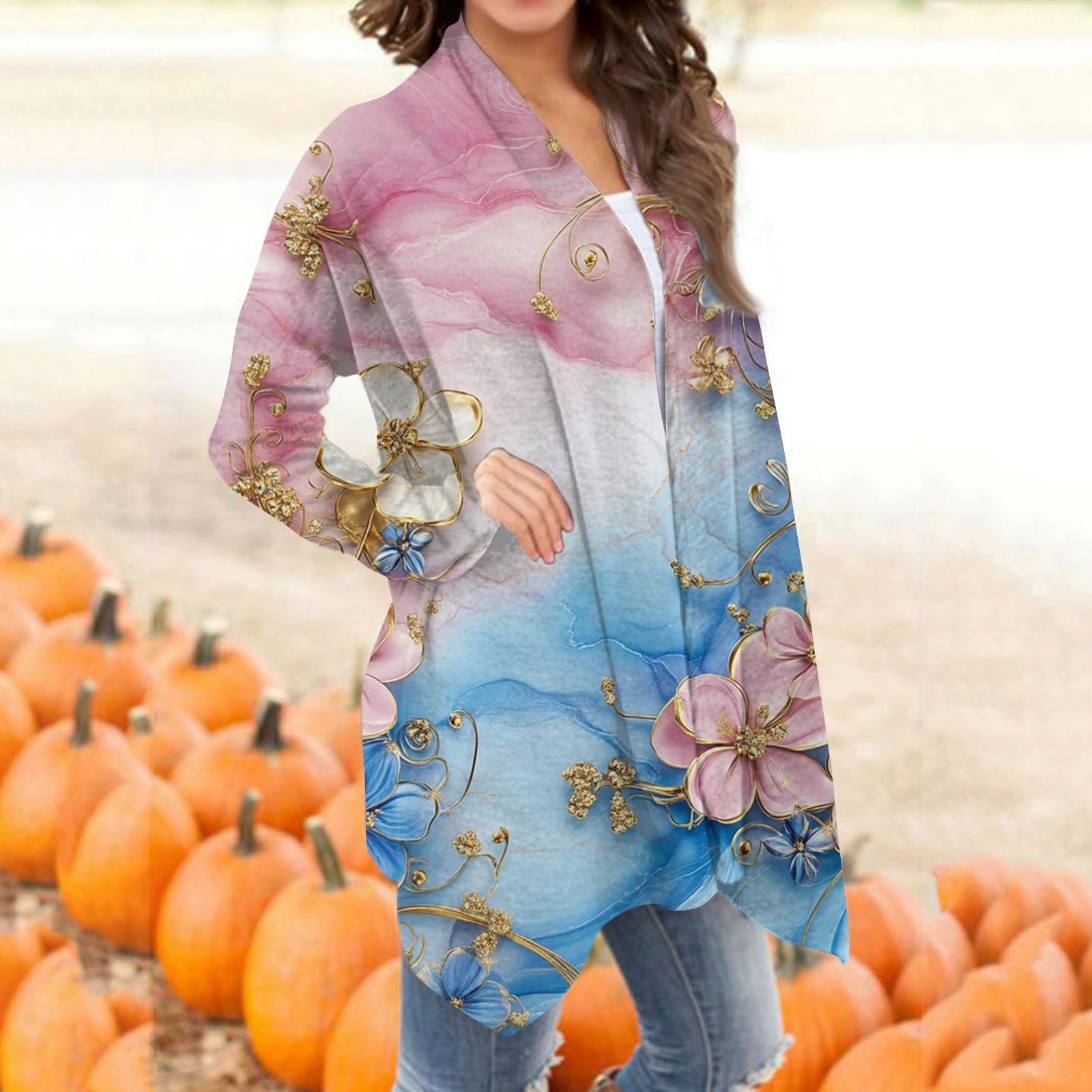 

Женский модный повседневный кардиган средней длины с ретро-принтом XL розовый