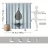 Fingerprint Pattern Shower Curtain - Water Drop Digital Art, Modern Black & White Polyester,Contemporary Bath Decor