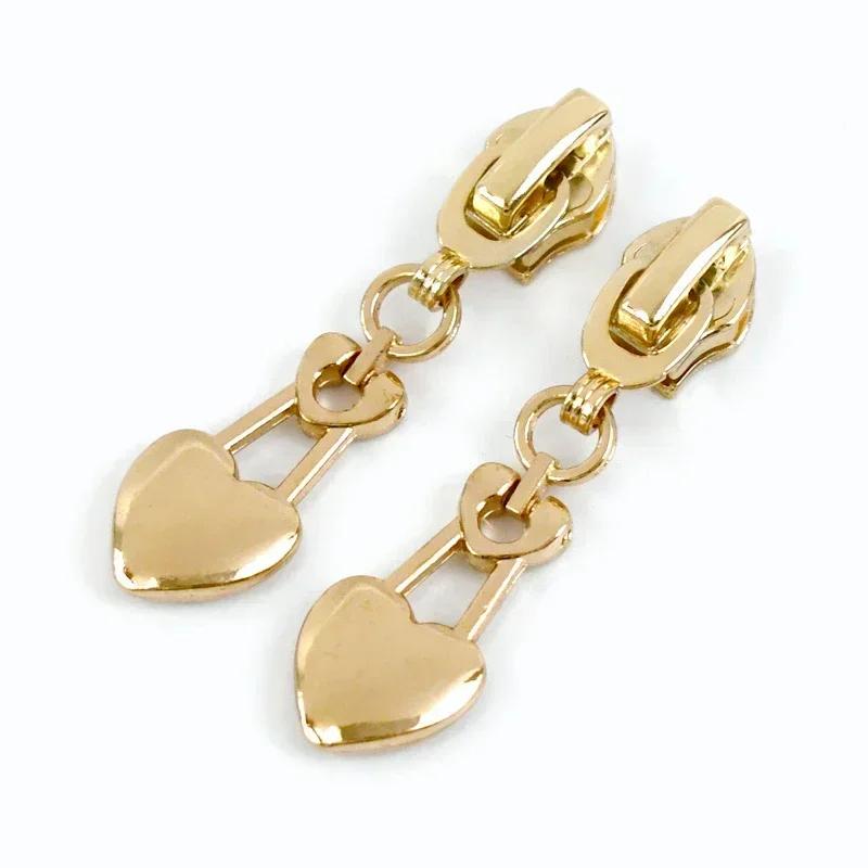 5/10Pcs Meetee 5# Zipper Sliders for Metal Nylon Resin Zips Clothes Bag Zippers Pull Head Repair Kit Garment Sewing Accessories