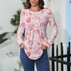 Tee Shirts For Women Fall Casual Long Sleeve Shirts Sweatshirt Vintage Graphic Printing Top Pullover Valentine's Day