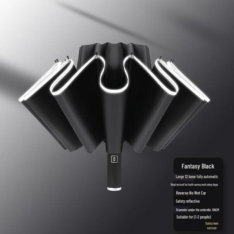 Beneath the Banana 12-Rib Automatic UV Protection Folding Umbrella