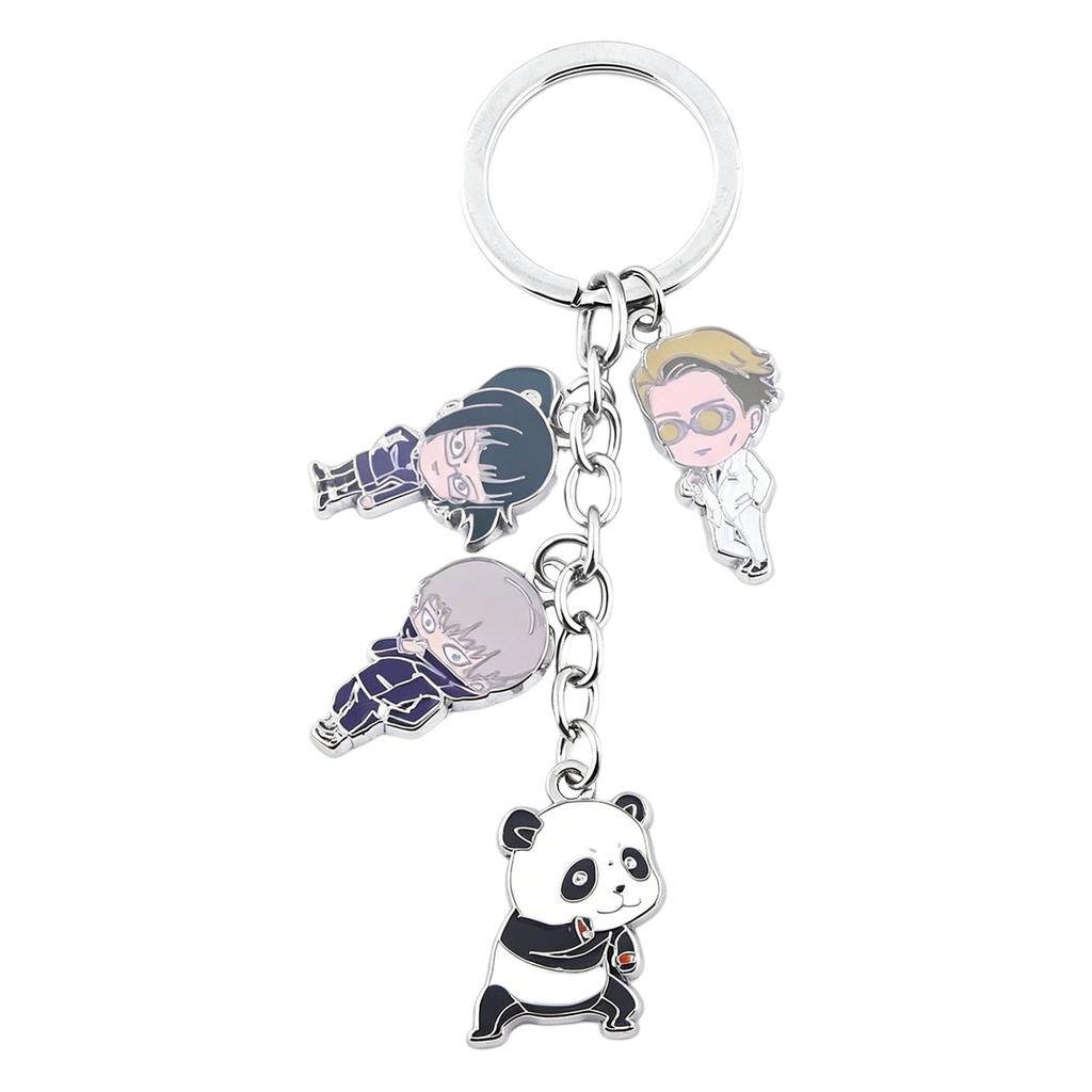Metal Keychain Set Featuring Multiple Character Designs Durable Alloy Material with Keyring Attachment for Everyday Use Collectible Accessory