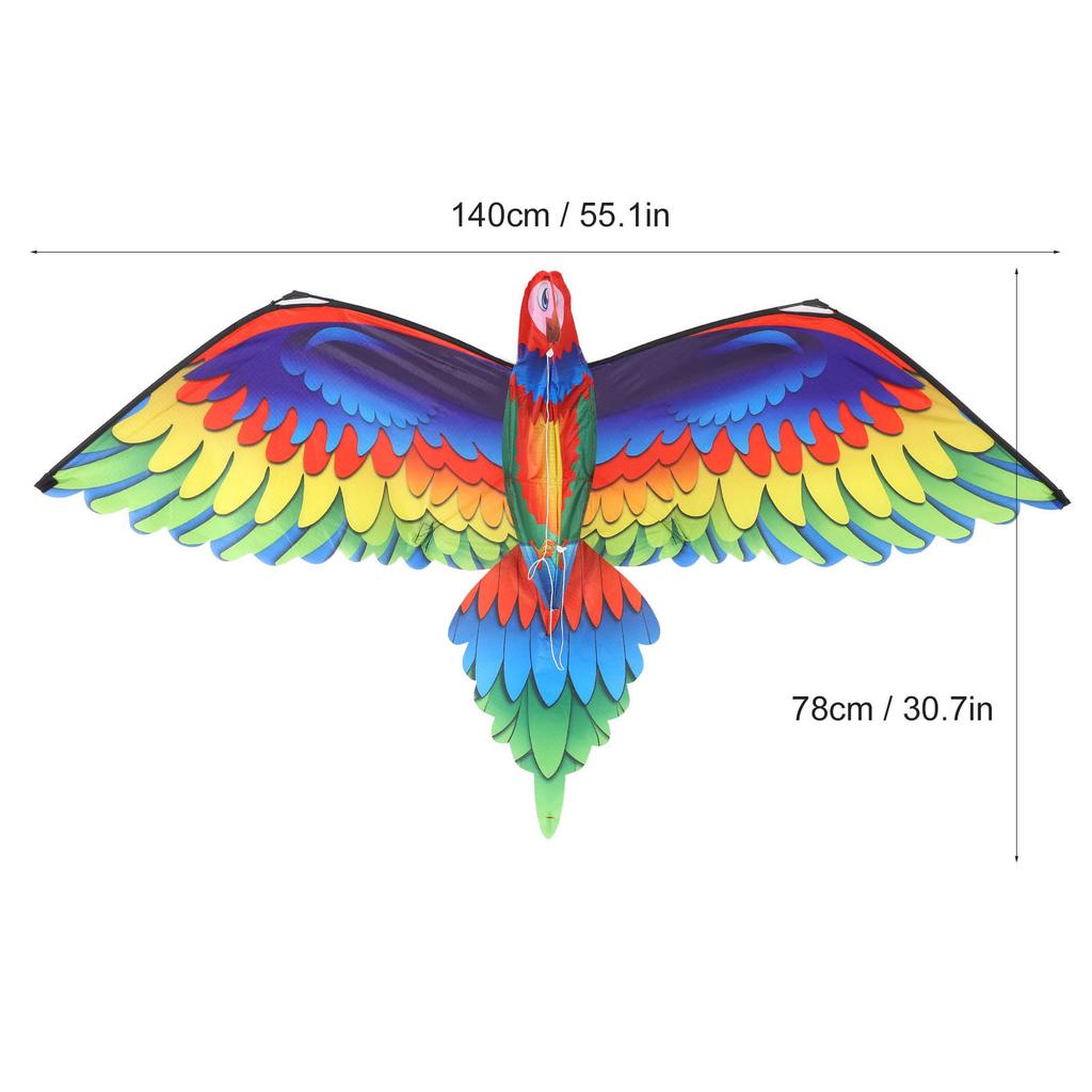 3D Papagei Großer Drachen für Kinder und Erwachsene Einfach zu montieren und zu fliegen Drachen für Familien-Outdoor-Spiele und Aktivitäten