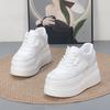 Fashion 10CM Air Mesh Chunky Sneaker Genuine Shoes Mules Shoes Summer Platform Wedge Women Women Microfiber Leather Slippers Slides