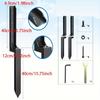 1/2 Pcs Heavy-Duty Steel Fence Post Repair Kit with Ground Anchors - Black, Ideal for Wooden & Metal Fences,Column Repair Kit