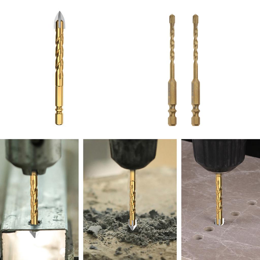 Cross Tile Drill Bit Glass Ceramic Concrete Hole Saw Alloy Triangle Drill Bit 5/6/8/10/12mm Power Tool Accessories