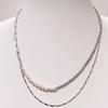 ozel Silver 925 Labradorite Fresh Water Pearl Layered Necklace PS113N