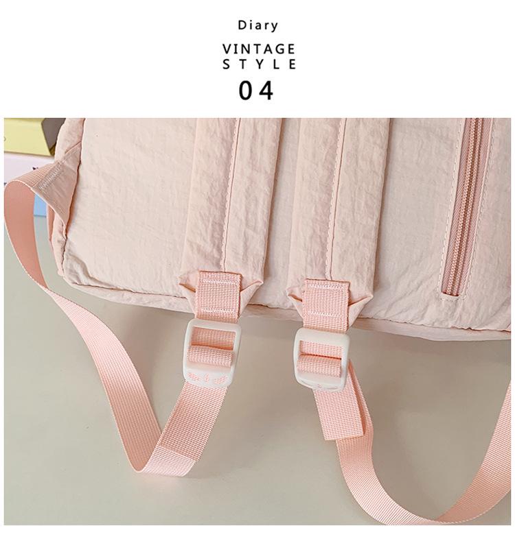 Minimalistischer leichter Rucksack für Damen - Vielseitige Unifarbe für Reisen und Schule (2025)